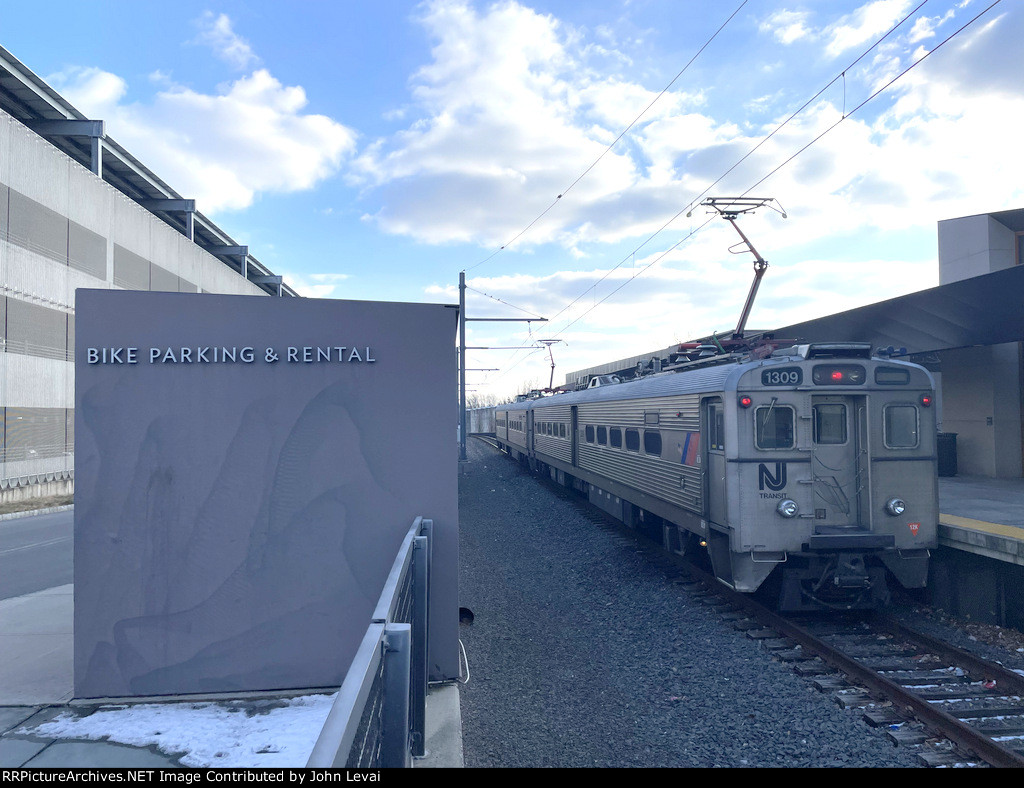 The Dinky at Princeton Station-picture taken from along where the track ends.